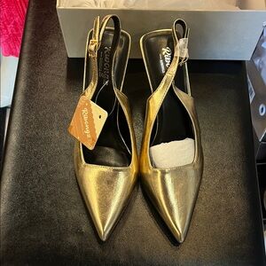 Gold Women's Slingback Heels